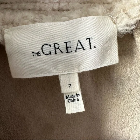 The Great The Cropped Plush Car Coat in Malt SZ 2, M - Picture 5 of 10